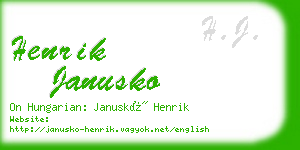 henrik janusko business card